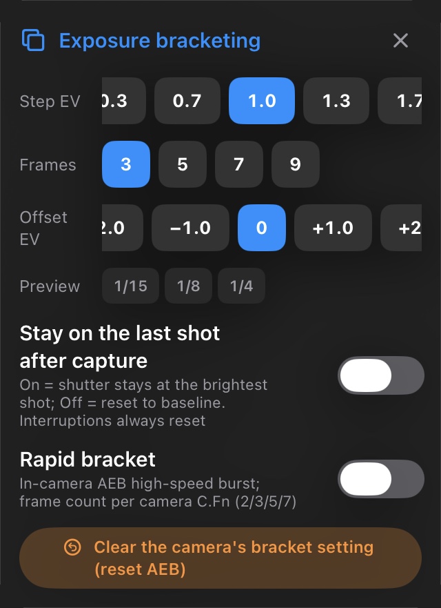 Bracketing that works the way you do