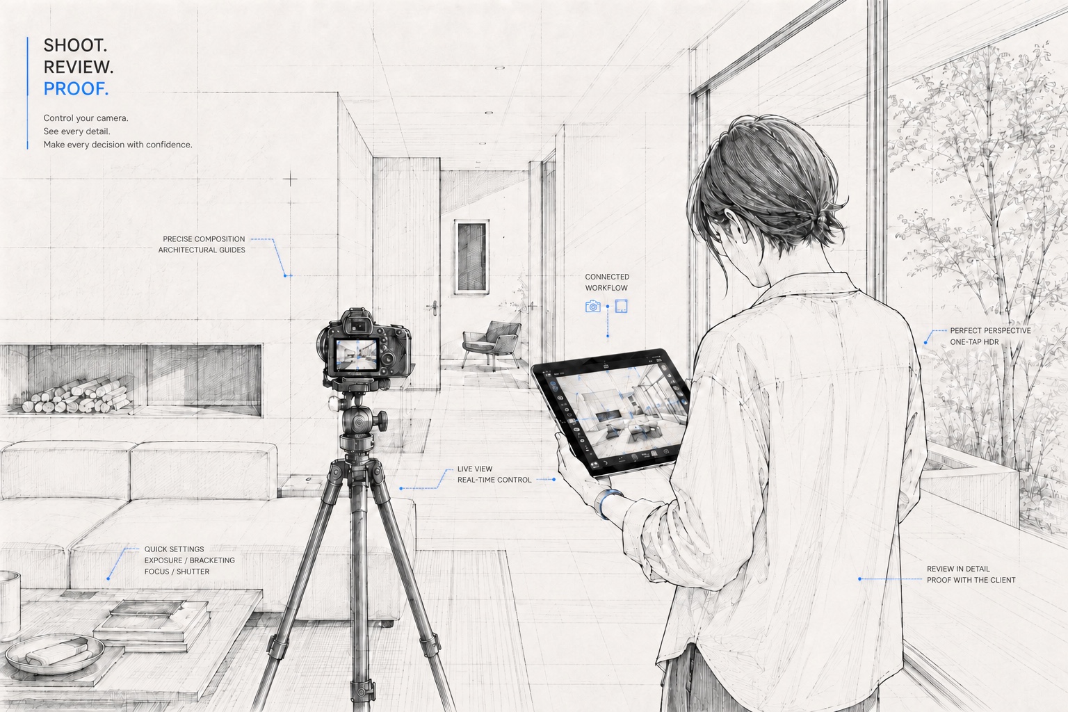 The on-site tool for architectural and interior photography